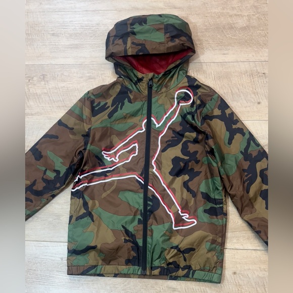 Jordan Kid’s Jumpman Camo Full Zip Hooded Windbreaker Size Medium (10-12) - Picture 2 of 8